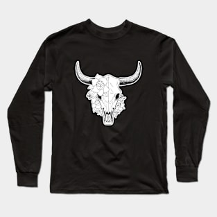 Boho Bull skull Long Sleeve T-Shirt